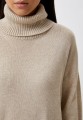 Beżowy luźny sweter golf (XS)