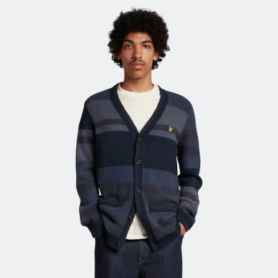Pasiasty sweter guziki (M)