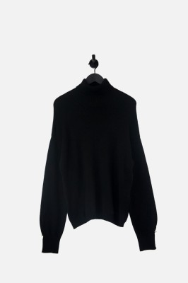 Czarny sweter golf (L)