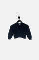 Granatowy sweter guziki