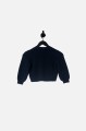 Granatowy sweter guziki