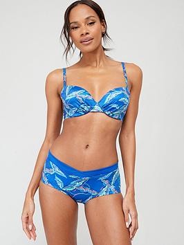 Niebieskie figi bikini wzór (3XL)