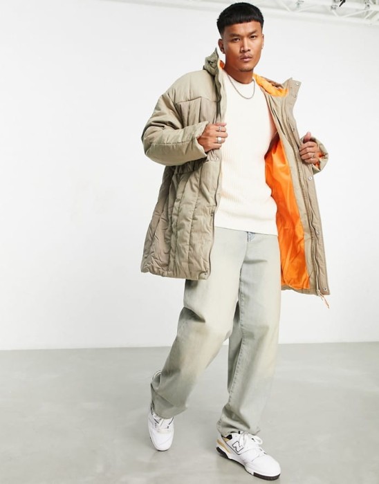 Puchowa kurtka oversize (L)