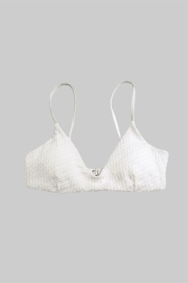 Biała teksturowana góra kąpielowa (38)