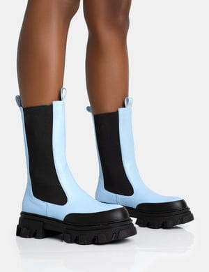 Niebieskie wsuwane botki (37)