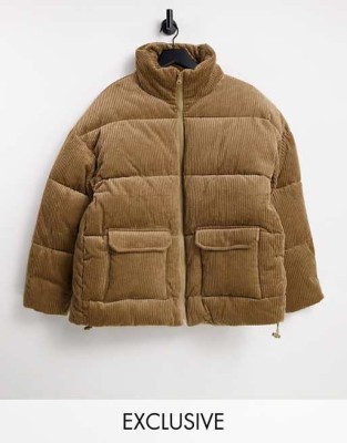 Brązowa puchowa kurtka unisex (3XL)