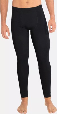 Czarne termiczne legginsy logo (2XL)