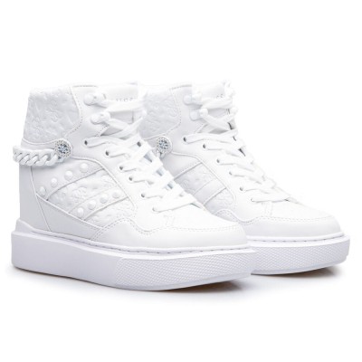 Białe wyższe buty sportowe (41)