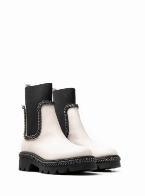 Ecru wsuwane botki (38)