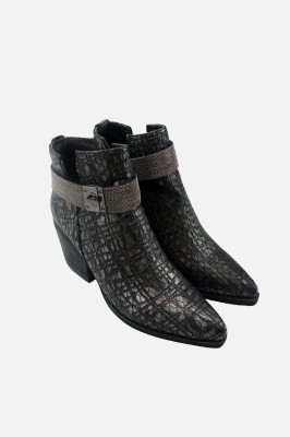 Wzorzyste botki słupek (37)