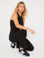 Czarne proste jeansy guziki (25/32)
