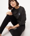 Czarna bluza haft (S)