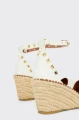 Białe sandały espadryle (38)