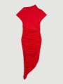 Czerwona asymetryczna sukienka (S)