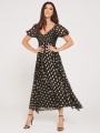 Czarna sukienka midi wzór (34)