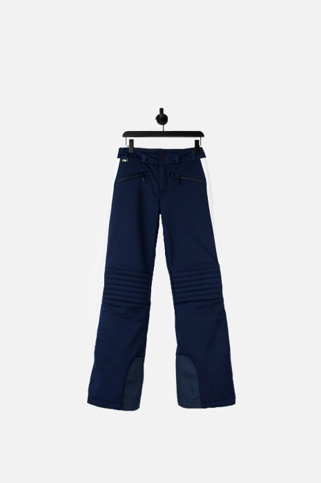 Granatowe spodnie narciarskie zamki