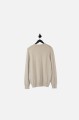 Beżowy sweter hafty