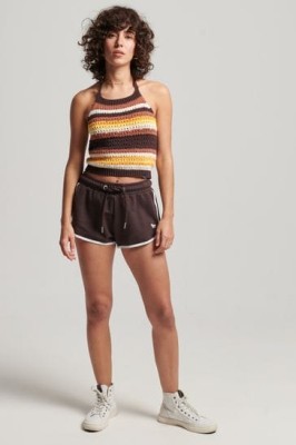 Brązowe spodenki wiązanie (42)