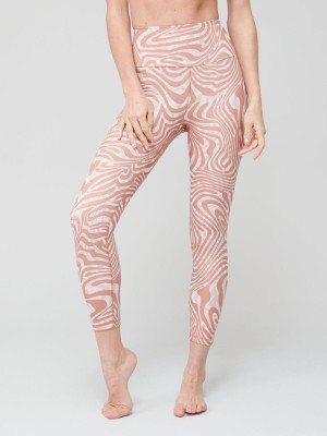 Wzorzyste legginsy 7/8 (XXS)