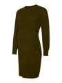 Dzianinowa sukienka khaki pasek (XL)