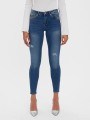 Niebieskie jeansowe rurki dziury (XS)