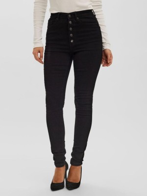 Czarne rurki jeansowe (XS)