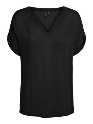 Czarna bluzka v neck (XS)