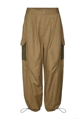 Luźne spodnie bojówki khaki (M)