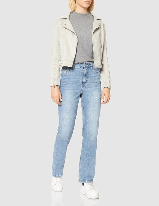 Niebieskie proste jeansy (25/30)