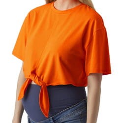 Pomarańczowy t-shirt wiązanie (L)