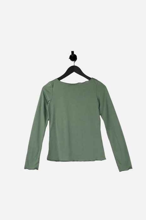 Zielony t-shirt długi rękaw