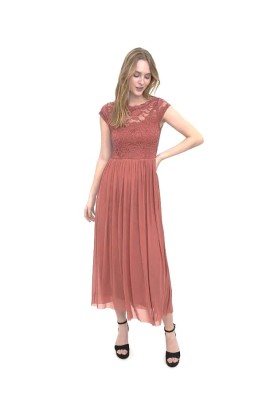 Midi sukienka koronkowa góra (XS)