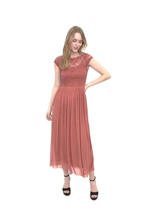 Midi sukienka koronkowa góra (XS)