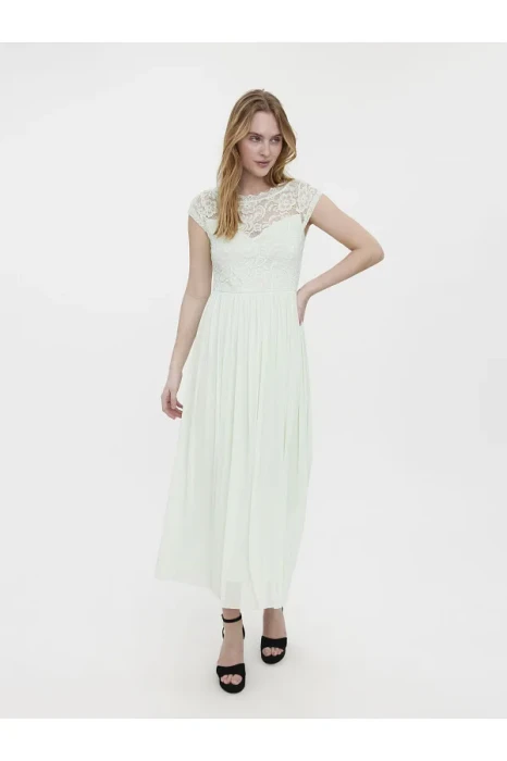Jasnozielona sukienka koronkowa góra