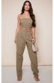 Asymetryczny top khaki (38)