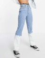 Niebieskie proste jeansy ombre (25/32)