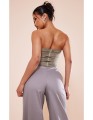 Gorsetowy top khaki (40)