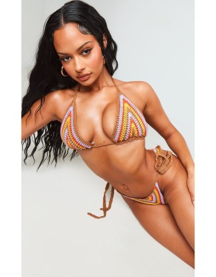Pleciony biustonosz bikini (S)