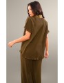Khaki plisowana koszula (34)