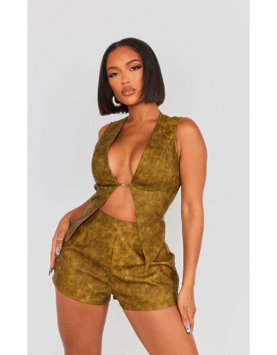 Asymetryczny top khaki (34)
