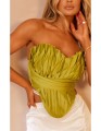 Oliwkowy gorsetowy top (40)