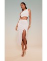 Beżowy top one shoulder (42)