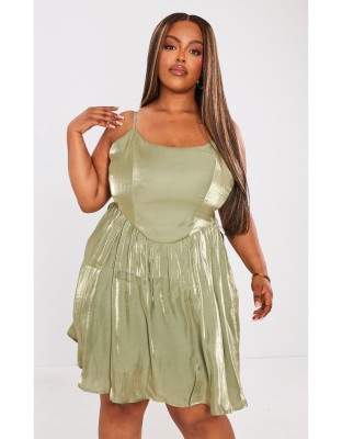 Mieniąca szałwiowa sukienka (46)