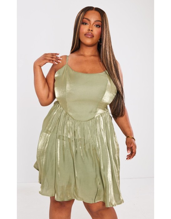 Mieniąca szałwiowa sukienka (46)