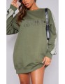 Dresowa sukienka khaki (34)