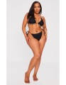 Wiązany czarny top bikini (44)