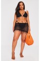 Wiązany czarny top bikini (44)