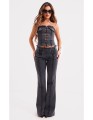 Czarny jeansowy top (44)