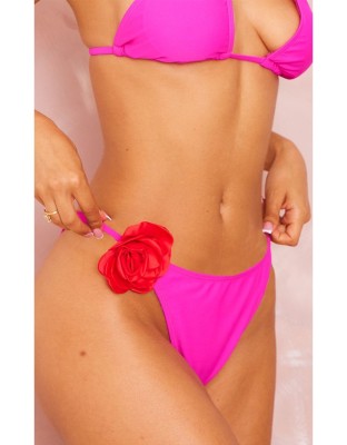 Różowy dół bikini kwiat (36)