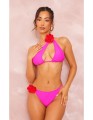 Różowy dół bikini kwiat (36)